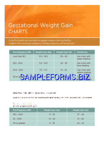 Gestational Weight Gain Charts pdf free